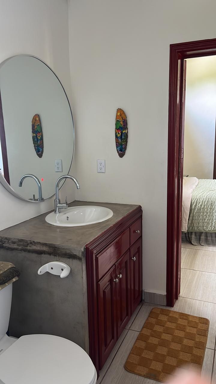 Bathroom at The Cowboy Casita beachfront property