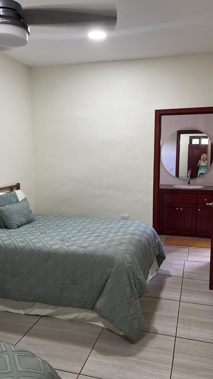 Bedroom & Vanity at The Cowboy Casita beachfront property